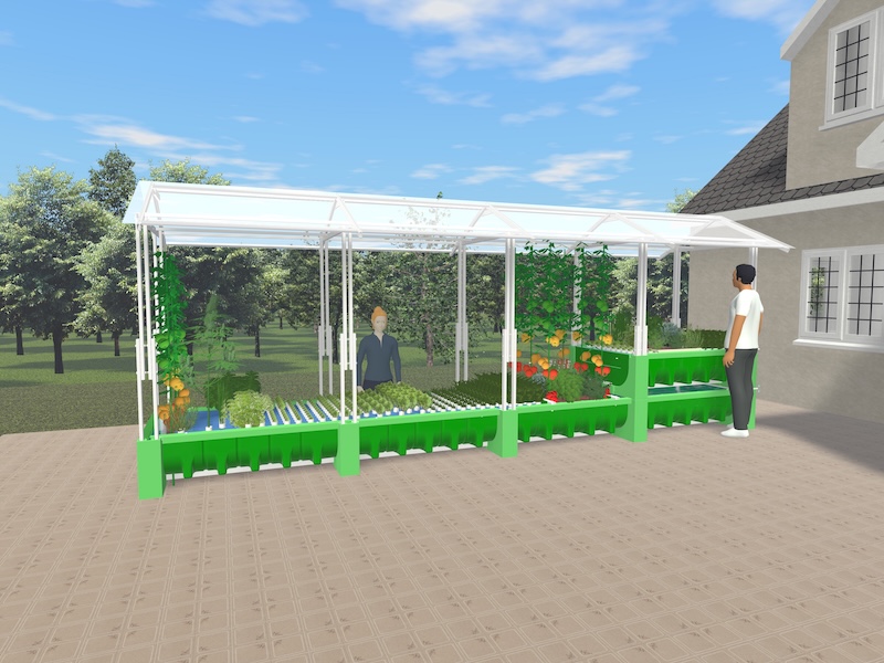 AHAponics AHAS Community gable roof