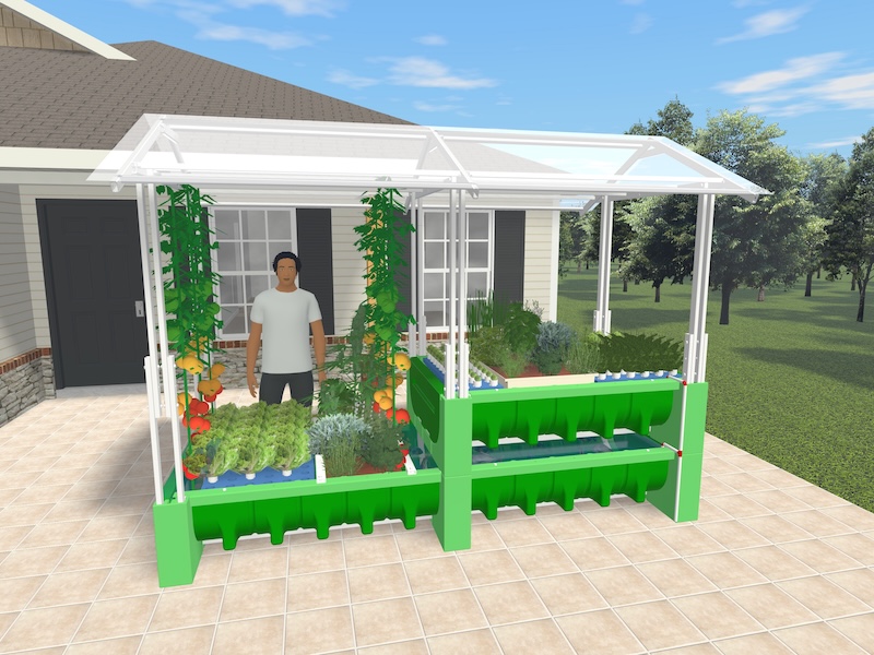 AHAponics AHAS Family gable roof