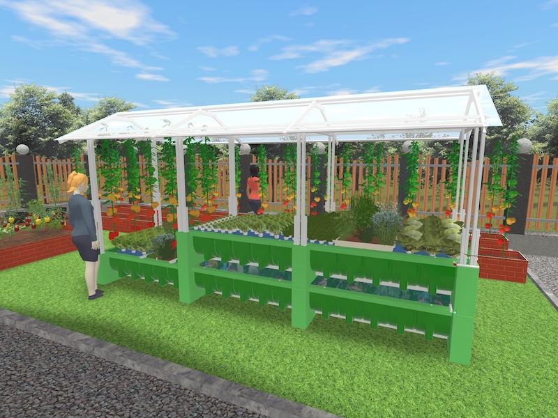 AHAponics AHAS Gardener gable roof