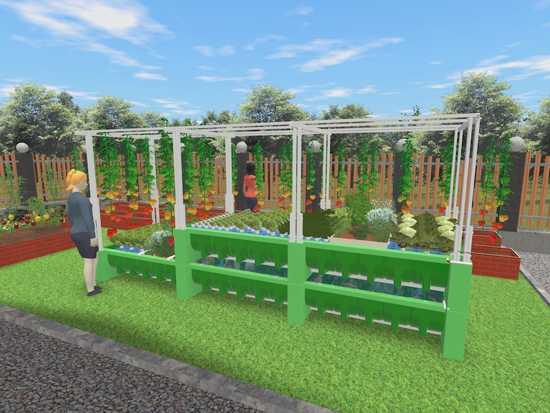 AHAponics AHAS Gardener support structure