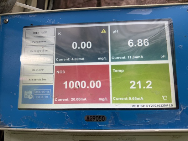 AHAponics water Continous monitoring